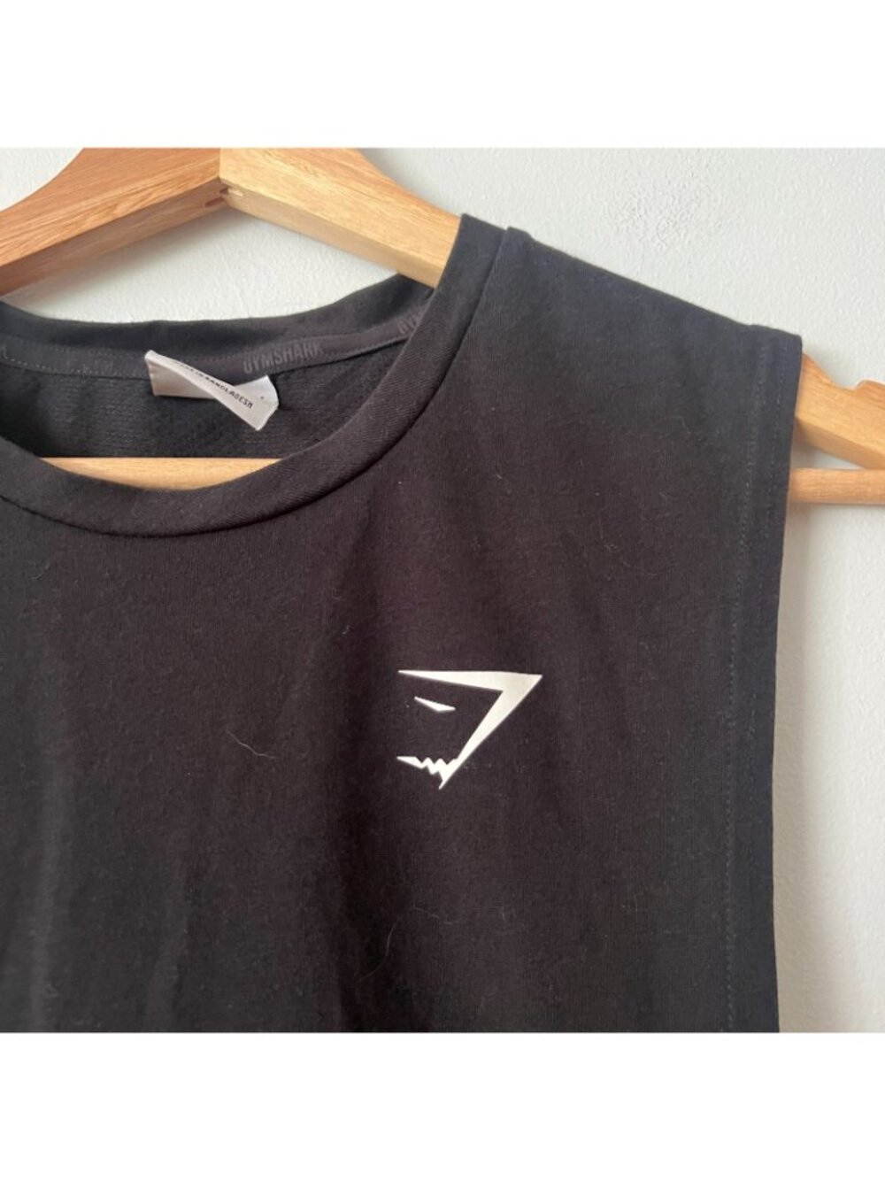 Gymshark Black Drop Arm Athletic Muscle Tank Top Men's Size Large - Picture 4 of 9